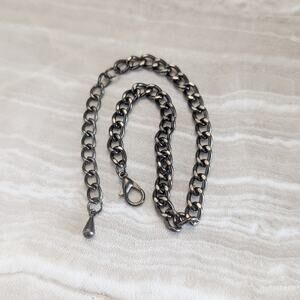 Dark Metal Bracelet with Extender or Possibly a Necklace Extender